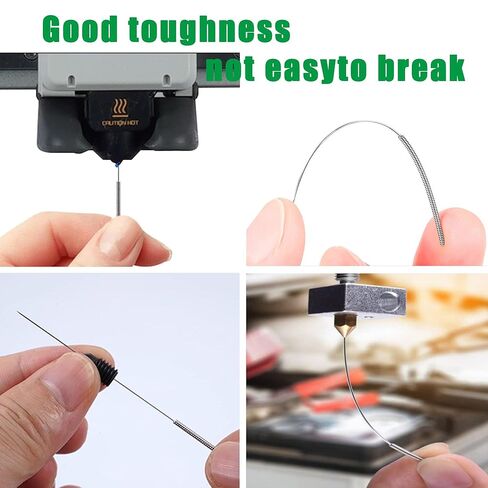 3D Printer Nozzle Cleaning Kit - 60PCS Nozzle Cleaner Needles with 0.2/0.3/0.4/0.5mm Diameter, Hardened Steel Nozzle Unclog Tool for Creality Ender 3/Ender 3 V2/Ender 5, K1, CR-10, MK8, V6 in Saudi Arabia