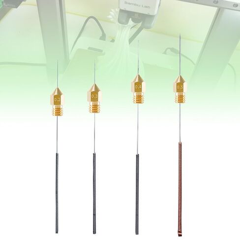 3D Printer Nozzle Cleaning Kit - 60PCS Nozzle Cleaner Needles with 0.2/0.3/0.4/0.5mm Diameter, Hardened Steel Nozzle Unclog Tool for Creality Ender 3/Ender 3 V2/Ender 5, K1, CR-10, MK8, V6 in Saudi Arabia