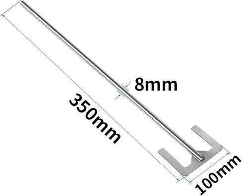 مجداف تشتيت المختبر، SS 304 من النوع E، مجداف تقليب المختبر مع عرض ورقة القضيب 40 مم 120 مم مقاسات متعددة (60 × 8 × 300 مم) in Kuwait