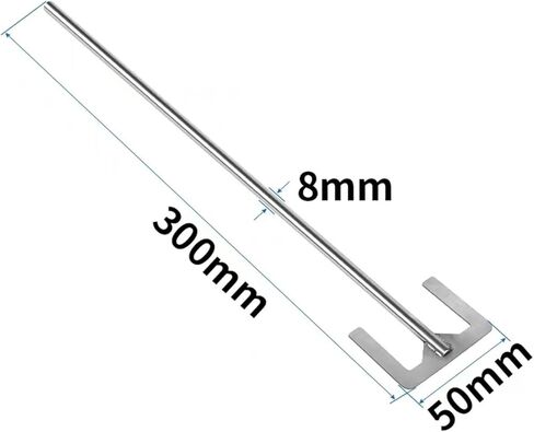 مجداف تشتيت المختبر، SS 304 من النوع E، مجداف تقليب المختبر مع عرض ورقة القضيب 40 مم 120 مم مقاسات متعددة (60 × 8 × 300 مم) in Kuwait