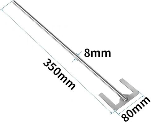 مجداف تشتيت المختبر، SS 304 من النوع E، مجداف تقليب المختبر مع عرض ورقة القضيب 40 مم 120 مم مقاسات متعددة (90 × 8 × 400 مم) in Kuwait