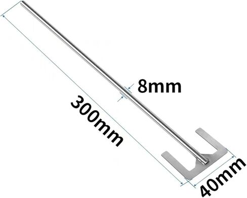 مجداف تشتيت المختبر، SS 304 من النوع E، مجداف تقليب المختبر مع عرض ورقة القضيب 40 مم 120 مم مقاسات متعددة (90 × 8 × 400 مم) in Kuwait