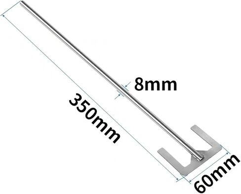 مجداف تشتيت المختبر، SS 304 من النوع E، مجداف تقليب المختبر مع عرض ورقة القضيب 40 مم 120 مم مقاسات متعددة (80 × 8 × 350 مم) in Kuwait