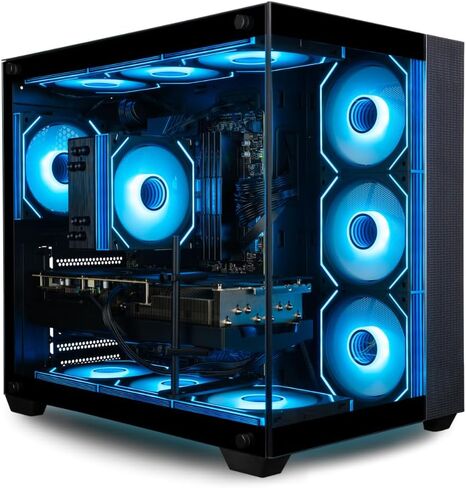 Panorama XL RTX 5070، 24-Core i9-14900KF، ذاكرة الوصول العشوائي DDR5 سعة 32 جيجابايت، 2 تيرابايت Gen4 SSD، كمبيوتر مكتبي للألعاب مبرد سائل مقاس 360 مم مع نظام التشغيل Windows 11 Pro، ضمان لمدة 3 سنوات، لوحة مفاتيح RGB + ماوس، شبكة WiFi داخلية 6E، 3X DP، H in Kuwait