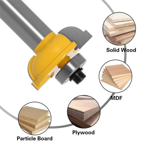 3pcs/Set Glass Door Plank Wood Working Tools curboard Cutter Router bits 1/2 Shank 12mm Shank 8mm Shank T Type ballnose(8mm Shank) in Saudi Arabia