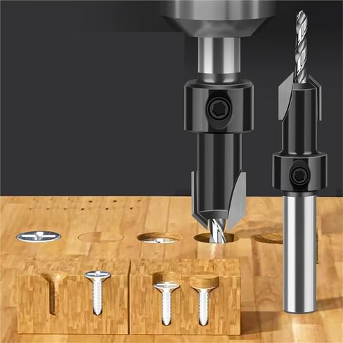 8mm 10mm Shank Woodworking Countersink Drill Bit Alloy Hole Cutter Drill Wood Screws Mount Drill Bit Woodworking Tools(3.5X8X8) in Saudi Arabia