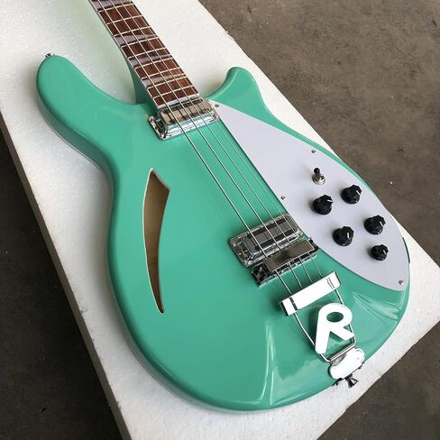 4-String Semi-Hollow Electric Bass Guitar with F-Hole -20 Fret Alder Wood Construction in Saudi Arabia