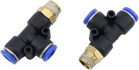 2PCS Pneumatic connector PD10-03 Quick Insert 4-M5 Air Pipe 6-01T Threaded Tee 8-02 Hose 12-04 Quick Connect(PD12-03) in Saudi Arabia