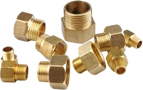 Brass Tube Hexagonal Tube Quick Connector Internal Thread To External Thread M14 1/8 1/4 3/8 1/2 3/4 Conversion Copper Connector(KNFG6-4) in Saudi Arabia
