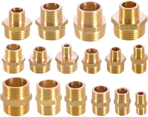 Brass Tube Fitting Quick Fit Adapter Male Thread 1/8" 1/4" 3/8" 1/2" 3/4" 1" Standard Pipe Thread Fitting Coupler Fitting Water & Air Fitting(KDH4-3) in Saudi Arabia