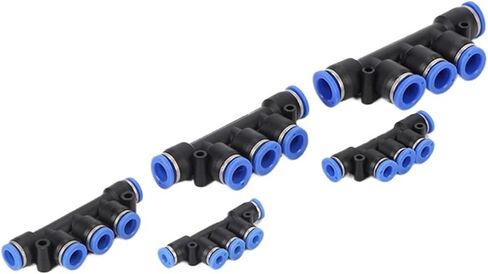 Tracheal joint five-way pneumatic joint five-way hose plastic docking quick plug quick connector PK-6/8/10/12(White PK-8) in Saudi Arabia