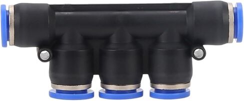 Tracheal joint five-way pneumatic joint five-way hose plastic docking quick plug quick connector PK-6/8/10/12(White PK-8) in Saudi Arabia