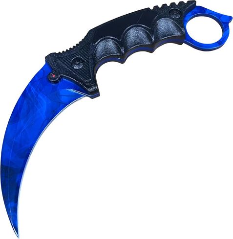 سكين مخلب تانغ كامل 7.56 بوصة، فئة CSGO Karambit ELITE - دوبلر ياقوت، 3cr13 فولاذ 55HRC شفرات حادة in Kuwait