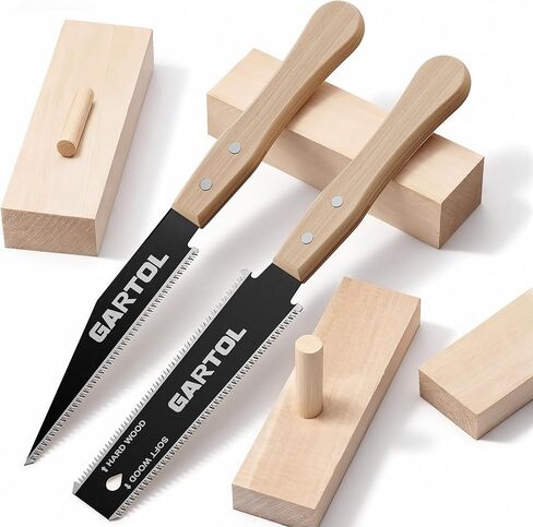 منشار يدوي من جارتول لقطع الخشب، منشار سحب ياباني مكون من قطعتين مع قطع متساطح 6 بوصة وشفرة مرنة SK5 ذات حواف مزدوجة ومقبض خشبي، أدوات النجارة الدقيقة للأعمال اليدوية والحرفية والنجارة وأعمال التشذيب in Kuwait