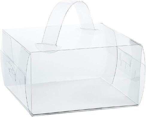 7x7x4Inch Clear Cake Boxes (20 Pack) - Transparent Bakery Boxes with Handles for Cupcakes, Donuts, Chocolates & Party Treats - Perfect for Weddings, Birthdays, Baby Showers & Gift Packaging in Saudi Arabia