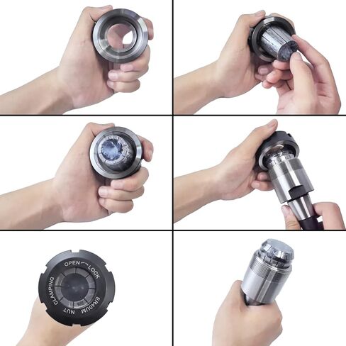 مجموعة حامل كوليت R8 ER32 مكونة من 17 قطعة R8 End Mill ER32 طقم تشاك كوليت لآلة النقش باستخدام الحاسب الآلي وأداة مخرطة الطحن (دقة 0.0004 بوصة) in Kuwait