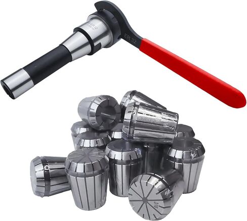 مجموعة حامل كوليت R8 ER32 مكونة من 17 قطعة R8 End Mill ER32 طقم تشاك كوليت لآلة النقش باستخدام الحاسب الآلي وأداة مخرطة الطحن (دقة 0.0004 بوصة) in Kuwait