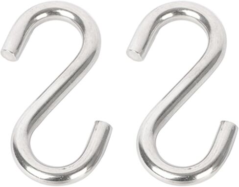 2 Pcs Heavy Duty S Hooks 3.3 Inch - 304 Stainless Steel Hammock Hooks 557 lbs Capacity - for Swing, Garage Storage, Tent, Workshop (Industrial Strength) in Saudi Arabia