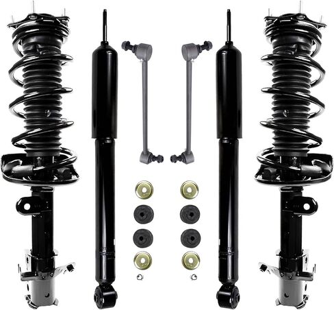 Detroit Axle - Struts Shocks Kit for 2013-2016 Dodge Dart 2 Front Struts w/Coil Spring 2 Sway Bar Links 2 Rack Shock Extorbers 2014 2015 in Kuwait