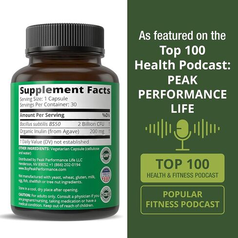 Bloat and Gas Probiotic - Proven Relief with Clinically Studied Bacillus Subtilis BS50 + Prebiotic Fiber - Fast Acting Anti Bloating Pills Supplement - Debloating Capsules for Women and Men in Saudi Arabia