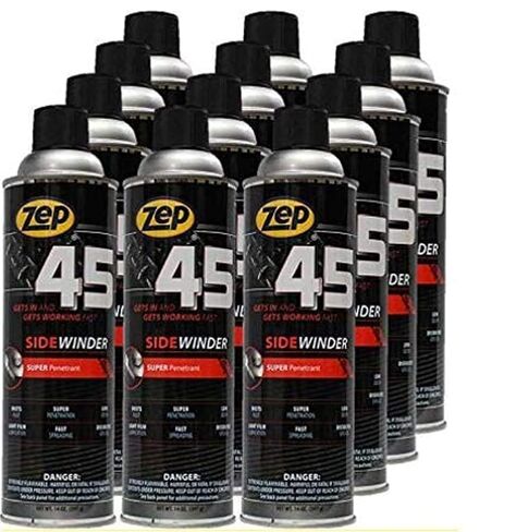 Zep 45 Sidewinder Super Penetrant - 14 أونصة (علبة بها 12) - B41801 - رذاذ زيتي مخترق، رائع للأجزاء المجمدة والمتآكلة، ويذيب الشحوم، ويصدأ in Saudi Arabia