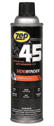Zep 45 Sidewinder Super Penetrant - 14 أونصة (علبة بها 12) - B41801 - رذاذ زيتي مخترق، رائع للأجزاء المجمدة والمتآكلة، ويذيب الشحوم، ويصدأ in Saudi Arabia
