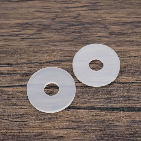 80pcs Clear Silicone Flat Washer Gasket OD 19mm ID 6mm Thickness 1.5mm Silicone Flat Gasket for Glass Shower Door Handles Towel Bars in Saudi Arabia