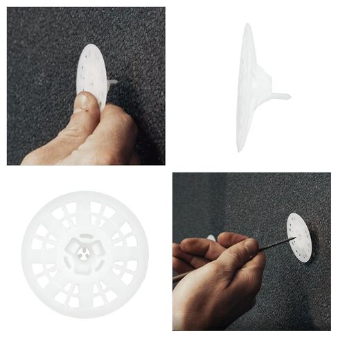 TruFast 2" Plasti-Grip PBLP2 Prong Washer (1000 EA) White Plastic Insulation Fastener Prong Wall Anchor in Kuwait