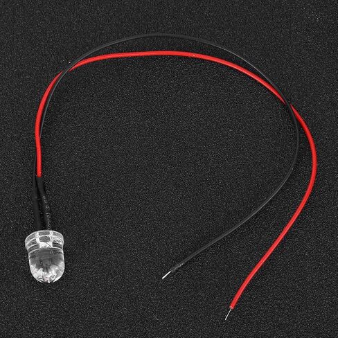 Walfront 50 قطعة LED قبل السلكية مضيئة ديود 10 مللي متر صمام ثنائي باعث للضوء مصابيح LED مستديرة صغيرة لتجربة علوم الدوائر in Saudi Arabia