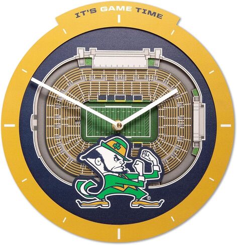 YouTheFan NCAA Notre Dame Fighting Irish 3D StadiumView Clock in Saudi Arabia