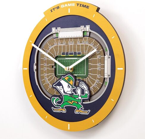 YouTheFan NCAA Notre Dame Fighting Irish 3D StadiumView Clock in Saudi Arabia
