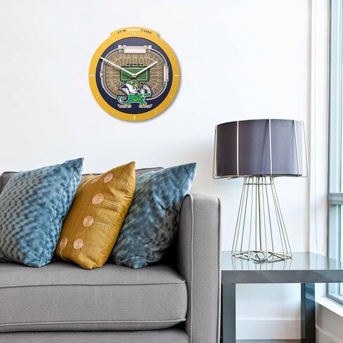 YouTheFan NCAA Notre Dame Fighting Irish 3D StadiumView Clock in Saudi Arabia