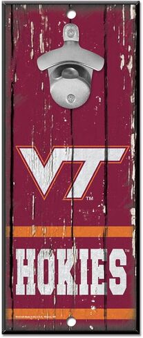 فتاحة زجاجات WinCraft NCAA Virginia Tech Hokies فتاحة زجاجات 5x11 فتاحة زجاجات لافتة خشبية، ألوان الفريق، 5 بوصة × 11 بوصة in Saudi Arabia