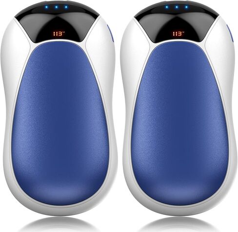 JIJ أجهزة تدفئة اليد القابلة لإعادة الشحن 2 عبوة - أجهزة تدفئة اليد الكهربائية بقدرة 8000 مللي أمبير في الساعة in Kuwait