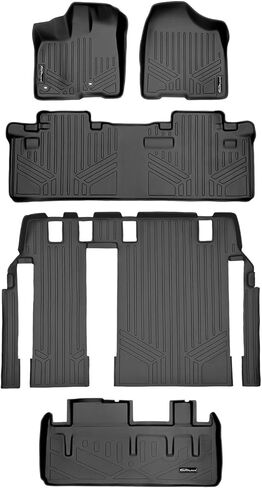 MAXLINER Floor Mats 3 Rows and Cargo Liner Behind 3rd Row Set for 2013-2020 Toyota Sienna in Saudi Arabia
