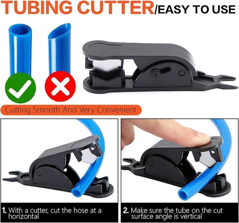 180PCS Pneumatic Quick Connect Fitting Kit: Imperial (1/8", 1/4", 5/16", 3/8", 1/2") & Metric (4,6,8,10,12mm) Push-in Air Line Connectors（Black) in Kuwait