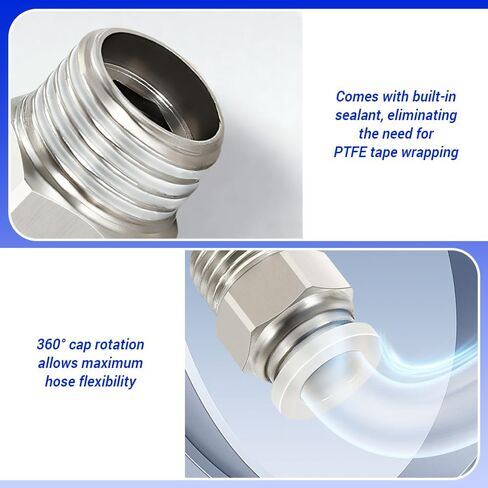 20 Pcs M5*0.8 Pneumatic White Push Connect Fittings, 6mm pipe connection x 4.9mm thread outer Air Push Connect Tools Pneumatic Hose Fittings, Push Lock Air Hose Fittings in Saudi Arabia