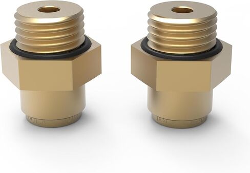 قطعتان من RETRUE 1/4"ODx1/8" NPT دفع سريع لتوصيل التركيبات 90 درجة مرفقين، تجهيزات خط فرامل الهواء من النحاس DOT لمجموعة تعليق الهواء للشاحنات والمقطورات والصناعية in Kuwait