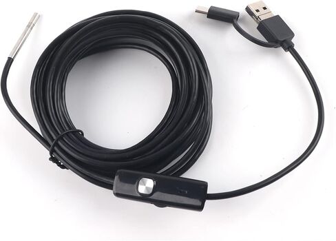 Generic 3 في 1 منظار صناعي مع كاميرا 1280 × 720، طول التركيز 4-10 سم، IP67 لـ (سلك ناعم 1 متر) in Kuwait