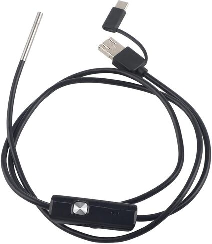 Generic 3 في 1 منظار صناعي مع كاميرا 1280 × 720، طول التركيز 4-10 سم، IP67 لـ (سلك ناعم 1 متر) in Kuwait
