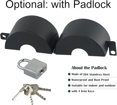 Enhanced Security Door Handle Lock Device Suitable for Most Standard Round Handles (B) Show B in Saudi Arabia