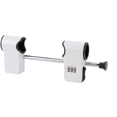 Double Door Code Lock 3 Digit Password Retractable Rod Alloy Steel French Door Lockout Device for Home in Saudi Arabia