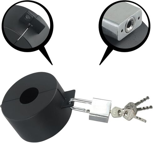 Enhanced Security Door Handle Lock Device Suitable for Most Standard Round Handles (B) Show A in Saudi Arabia