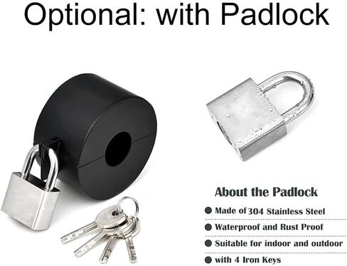 Enhanced Security Door Handle Lock Device Suitable for Most Standard Round Handles (B) Show A in Saudi Arabia