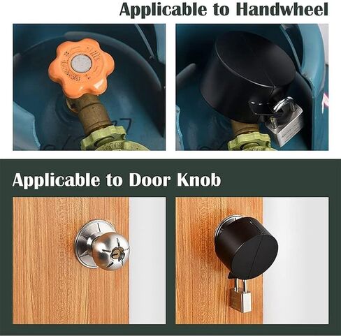Enhanced Security Door Handle Lock Device Suitable for Most Standard Round Handles (B) Show A in Saudi Arabia