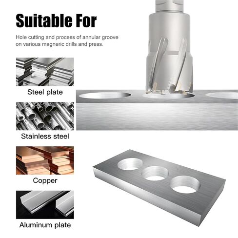 6PCS Diameter 16MM-26MMX35MM Annular Cutter with 3/4" Carbide Alloy Core Drill, Metal Hole Saw in Saudi Arabia