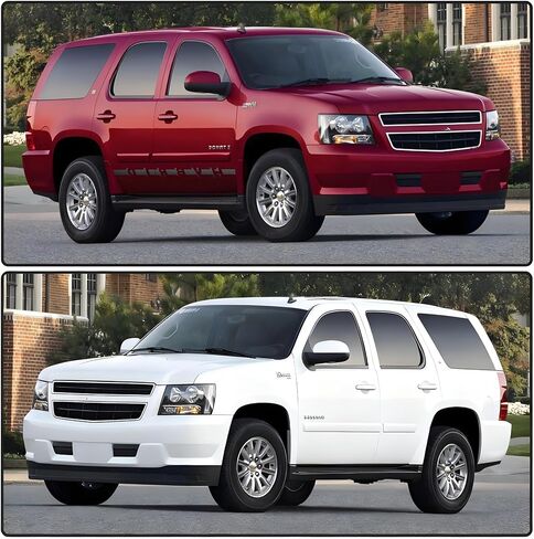 2pcs مجموعة المصابيح الأمامية مع المصابيح لـ Chevy 2007-2014 Tahoe Suburban 1500 2500/2007-2013 Chevy Avalanche 1500 LT LS LTZ استبدال الأسود العاكس العنبر الأسود in Kuwait