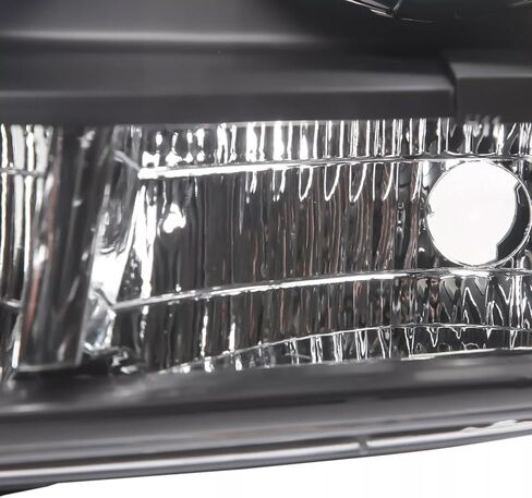 2pcs مجموعة المصابيح الأمامية مع المصابيح لـ Chevy 2007-2014 Tahoe Suburban 1500 2500/2007-2013 Chevy Avalanche 1500 LT LS LTZ استبدال الأسود العاكس العنبر الأسود in Kuwait