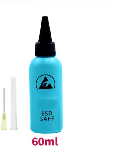 60ML Plastic Squeeze Bottle Precision Needle Tip Squeeze Bottle Antistatic Solvent Bottle with 1 Needle Dispenser for Loading Glues Adhesives Liquids Soldering Flux Hand Bottle DIY Repair,Blue in Saudi Arabia