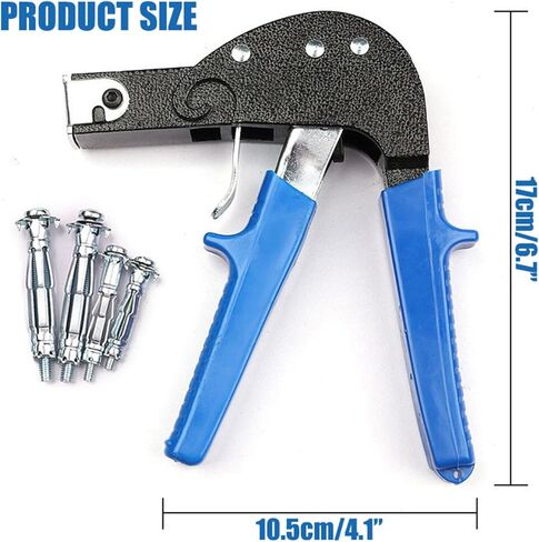 72Pcs Hollow Wall Anchor Metal Setting Tool Set with M3, M4, M5, M6 Anchors for Hollow Wall Drywall Cavity Anchor Plasterboard Fixing in Kuwait